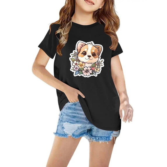 Wancir Girls Casual Tunic Tops Knot Front Long Sleeve Loose Soft Blouse T-Shirt Size 4-13