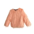 thumbnail image 1 of Wancir Girls Faux-Fur Jacket Coat Kids Fall Winter Thick Fleece Furry Fashion Fluffy Fuzzy Warm Outwear Tops Clothes, 1 of 2