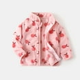thumbnail image 1 of Wancir Girls Full Zip Fleece Jacket Sherpa Outwear Coat Fall Winter for 3-8Y, 1 of 3