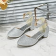 thumbnail image 1 of Wancir Girls Glitter Mary Jane Low Heel Wedding Party Princess Dress Pumps Shoes Shoes for Toddler Kids, 1 of 1