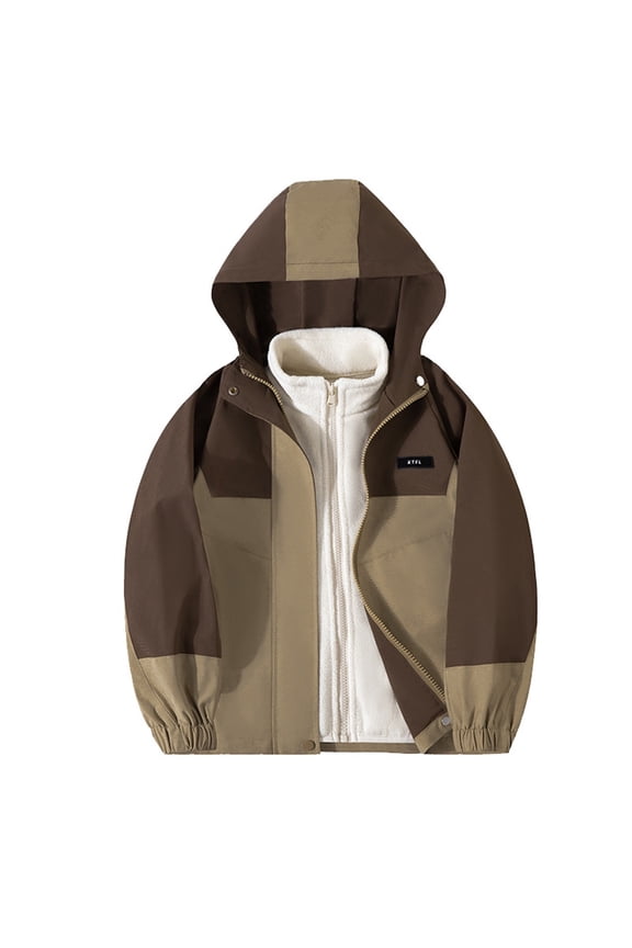 Wancir Girls Jacket 2 In 1 Liner Fleece Windproof Waterproof Lightweigt Coat With Hood