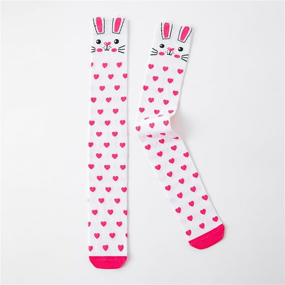 Wancir Girls Knee High Socks Kids Cartoon Animal Warm Cotton Long Tall Boot Socks