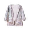 Wancir Girls' Metallic Jacket Lightweight Zip Up Holographic Shiny Hooded Jackets