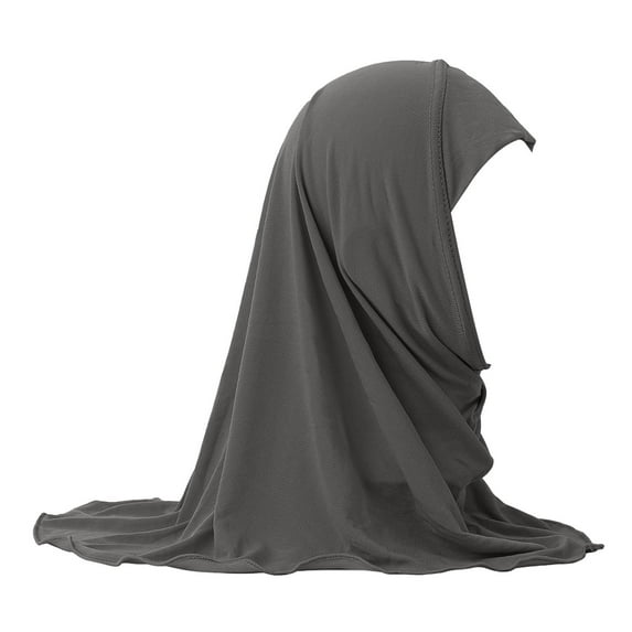 Wancir Girls Muslim Hijab Scarf Islamic Shawls Head Wrap Head Scarf One Piece Muslim Hijab with Rhinestone for Age 2-6