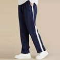 thumbnail image 1 of Wancir Girls Retro Striped Track Pants Elastic Straight Wide Leg Sweatpants Teen Girl Street Harajuku Pants with Pockets, 1 of 7