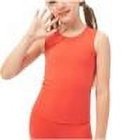 Wancir Girls Tank Tops Double Lined Crop Tops for Kids Sleeveless High Neck Racerback Dance Tops for Girls Athletic