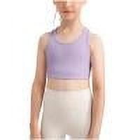 Wancir Girls Tank Tops Double Lined Crop Tops for Kids Sleeveless High Neck Racerback Dance Tops for Girls Athletic