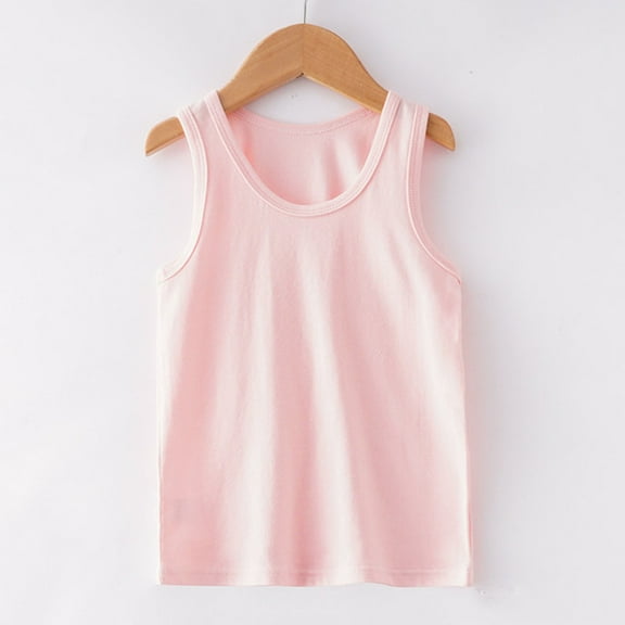 Wancir Girls Tank Tops Kids Sleeveless Athletic Lightweight Cute Summer Top Dancewear 5-14 Years