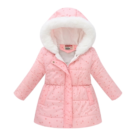Wancir Girls Winter Coats Heavyweight Mediun Length Warm Jackets Down-like Cotton Wadding Outwear