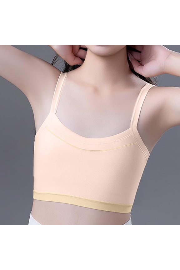 Wancir Girls Wireless Comfortable Bra Seamless Bras No Underwire Push Up Deep V Scalloped Bralettes with Support
