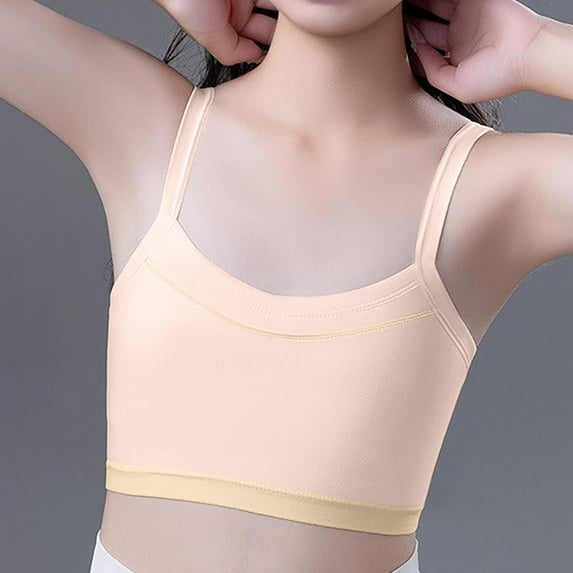 Wancir Girls Wireless Comfortable Bra Seamless Bras No Underwire Push Up Deep V Scalloped Bralettes with Support