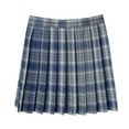 thumbnail image 1 of Wancir Girls Women High Waisted Pleated Skirt Plain Plaid A-line Mini Skirt Skater Tennis School Uniform Skirts Lining Shorts, 1 of 4