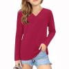 thumbnail image 1 of Wancir Girls's Fall Sweaters 2025 Casual Thin Long Sleeve Pullover V Neck Lightweight Sweatshirts Cute Blouse Tops, 1 of 5
