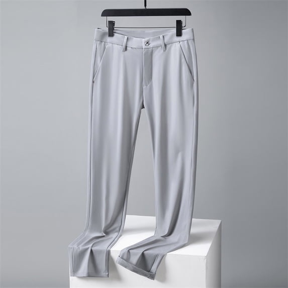 Wancir Golf Pants Men Stretch Dress Pants Slim Fit Classic Front Pleated Business Casual Pants Straight Leg