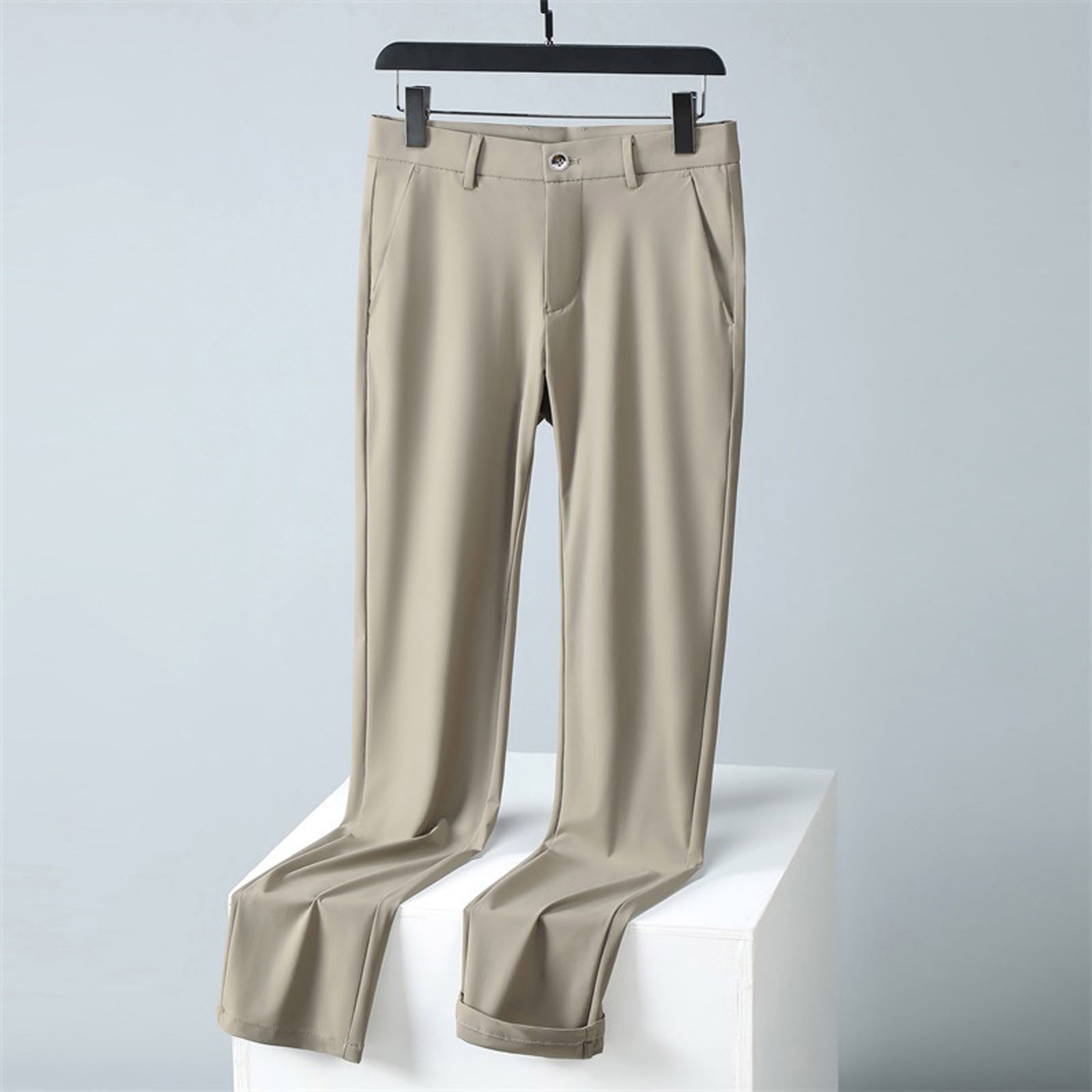 Wancir Golf Pants Men Stretch Dress Pants Slim Fit Classic Front ...