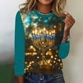 thumbnail image 1 of Wancir Happy Hanukkah Sweatshirt Women Ugly Hanukkah Sweater Funny Chanukah Shirts Casual Long Sleeve Crewneck Pullover Tops, 1 of 4