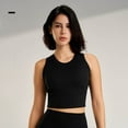 thumbnail image 1 of Wancir High Neck Longline Sports Bras for Women - Padded Workout Crop Tank Tops with Built in Bra, 1 of 9
