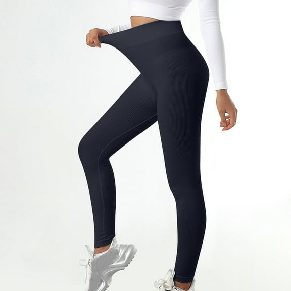 Wancir High Waisted Leggings for Women Seamless Tummy Control Legging Scrunch Butt Lifting Stretch Skinny Yoga Pants