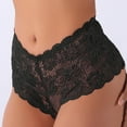 thumbnail image 1 of Wancir High Waisted Underwear for Women Lace Briefs Curvy Silky French Cut Panties, 1 of 7