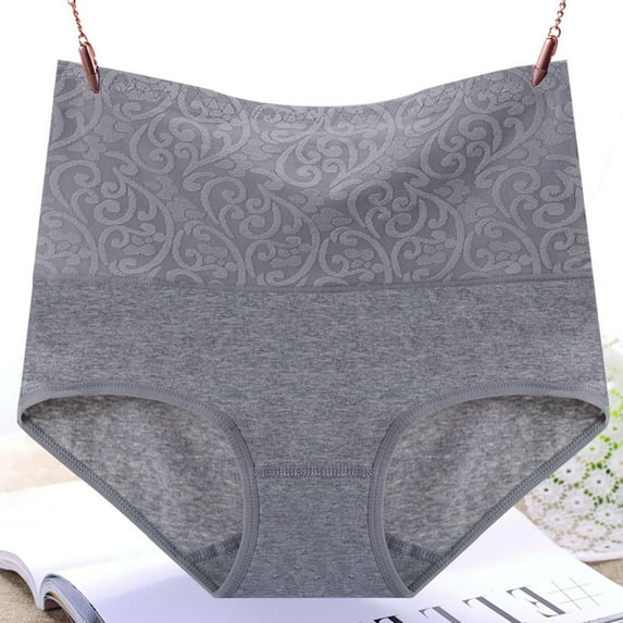 Wancir High Waisted Underwear for Women Tummy Control Cotton Postpartum Plus Size Ladies Panties Briefs Pack