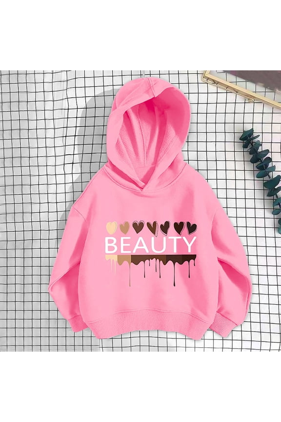 Wancir Hoodies for Girls Drop Shoulder Heart Graphic Print Lightweight Sweatshirts with Hood Athletic Teen Girls Preppy Tops