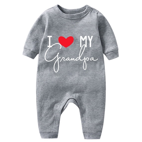 Wancir I Love My Grandpa Awesome Grandpa Gift Toddler Bodysuit Infant Romper Unisex Baby Long Sleeve cloths