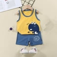 thumbnail image 1 of Wancir Infant Baby Boy Summer Clothes Color Block Short Sleeve T Shirt Stretch Rolled Shorts Cute Newborn Toddler Outfits, 1 of 3