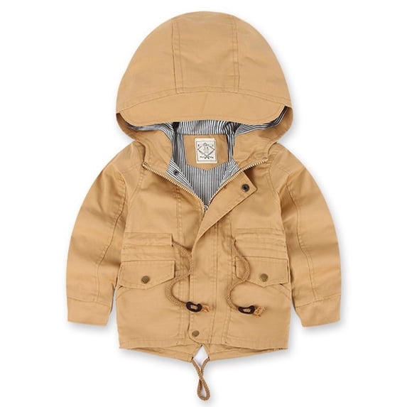Wancir Infant Baby Boys Girls Jackets Polka Print Long Sleeve Zipper Hooded Coat Toddler Fall Spring Outerwear Clothes