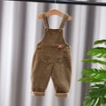 thumbnail image 1 of Wancir Infants Baby Boys Girls Corduroy Overalls Suspender Bib Pants Trousers Adjustable Straps Jumpsuit with Pockets, 1 of 7