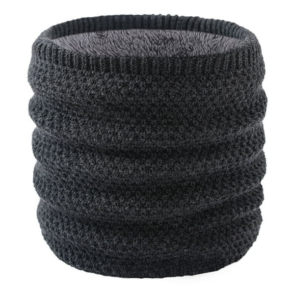 Wancir Infinity Scarf Winter Double-Layer Neck Warmer Knit Fleece Lined Circle Loop Scarves Gifts