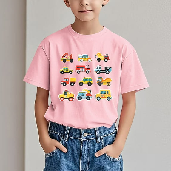 Wancir Kids Cars and Trucks and Things That Go Places Toddler Little Boy T-Shirt 3-14T