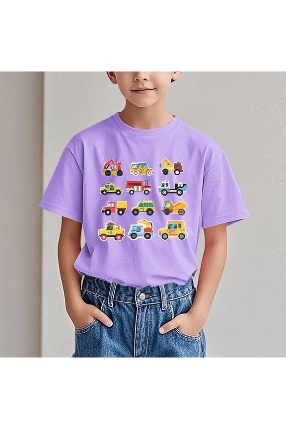 Wancir Kids Cars and Trucks and Things That Go Places Toddler Little Boy T-Shirt 3-14T