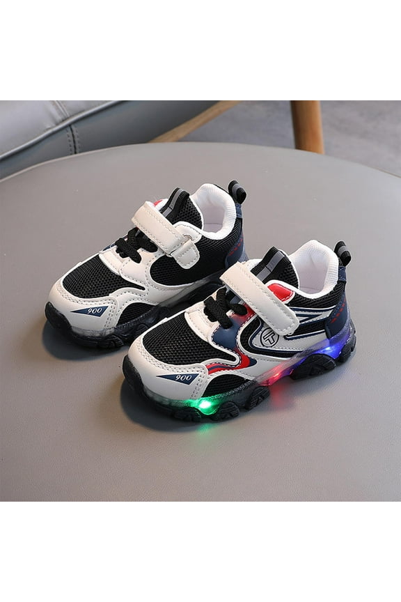 Wancir Kids Light Up Shoes Led Flash Sneakers with Spider Upper for Boys Girls Toddles Best Gift for Birthday Thanksgiving Christmas Day