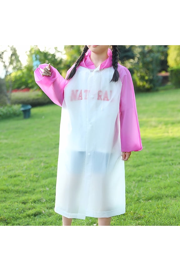 Wancir Kids Raincoats Waterproof Rain Jacket Hooded Rain Poncho Toddler Boys Girls Rain Suit Reusable Rainwear 1-8 Years