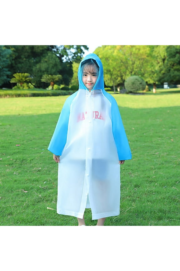 Wancir Kids Raincoats Waterproof Rain Jacket Hooded Rain Poncho Toddler Boys Girls Rain Suit Reusable Rainwear 1-8 Years