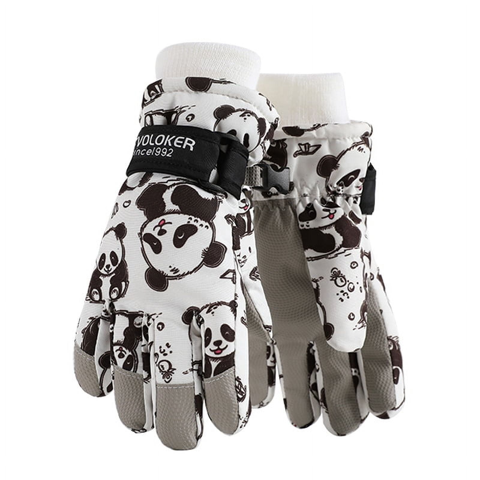 Wancir Kids Ski Gloves Winter Warm Lining Snow Cold Weather Windproof Waterproof Adjustable Gloves for Boys & Girls