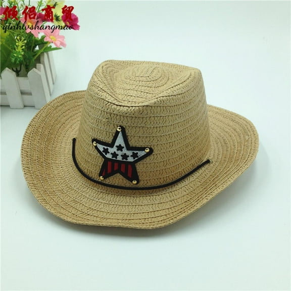 Wancir Kids Summer Straw Hat for Baby Infant Toddler Boys Fedora Beach Sun Hat