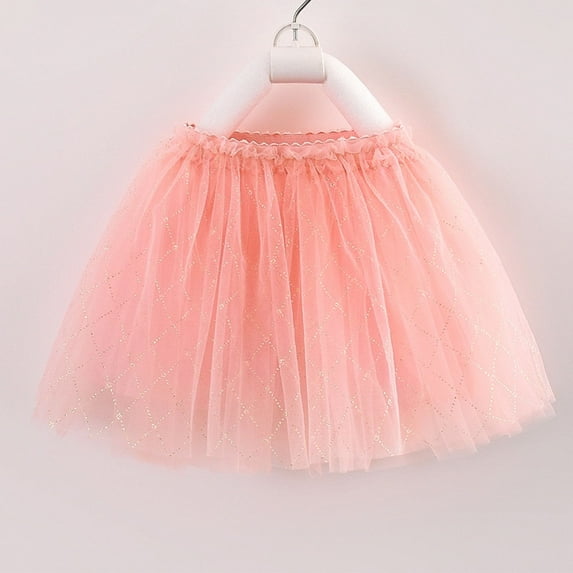 Wancir Kids Toddler Baby Girls Spring Summer Solid Ruffle Tulle Skirts Princess Skirts Girls Cotton Skirt