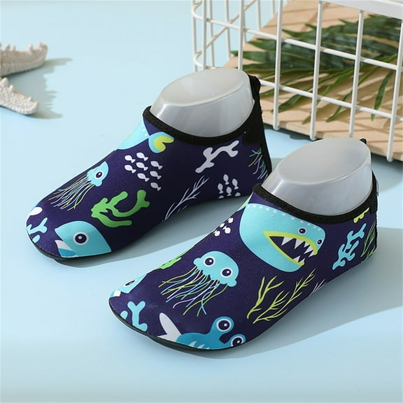 Wancir Kids Water Shoes for Toddler Boys Girls Big Kids Water Shoes Swim Socks Quick Dry Non-Slip Water Beach Aqua Sports Shoes 1-8T