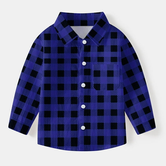 Wancir Little Big Boys Girls & Mens Plaid Flannel Shirt Button Down Family Matching Outfits