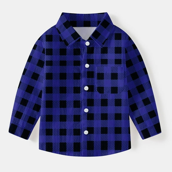 Wancir Little Big Boys Girls & Mens Plaid Flannel Shirt Button Down Family Matching Outfits