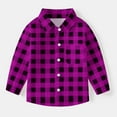 thumbnail image 1 of Wancir Little Big Boys Girls & Mens Plaid Flannel Shirt Button Down Family Matching Outfits, 1 of 7