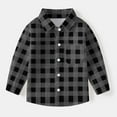 thumbnail image 1 of Wancir Little Big Boys Girls & Mens Plaid Flannel Shirt Button Down Family Matching Outfits, 1 of 7
