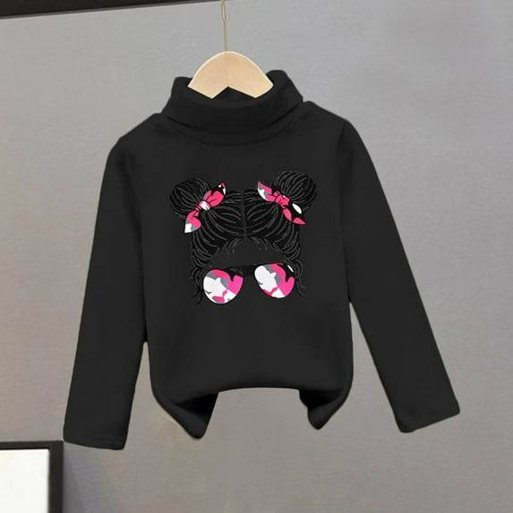 Wancir Little & Big Kids Soft Cotton Midweight Long Sleeve Turtleneck Shirts