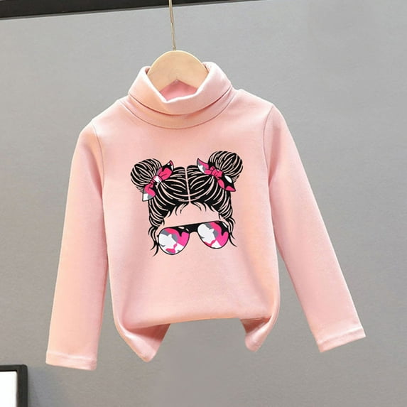 Wancir Little & Big Kids Soft Cotton Midweight Long Sleeve Turtleneck Shirts