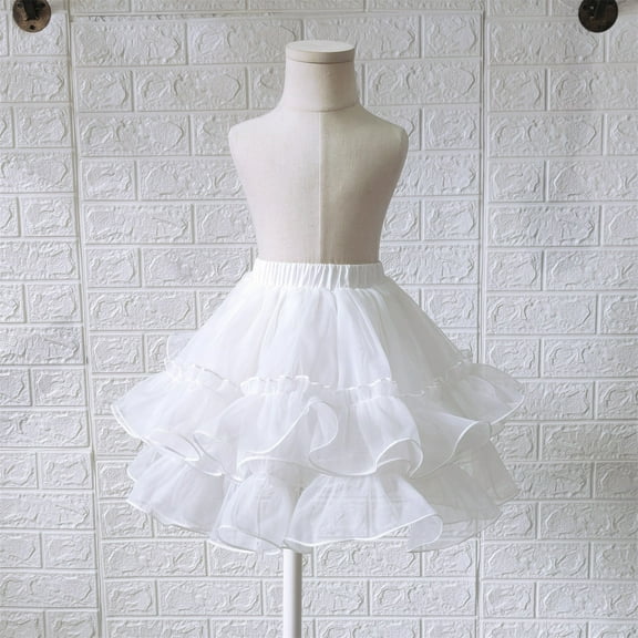 Wancir Little Girl Tutu Skirt A Line Tulle Skirt Party Princess Dance Tutus for Girls 4T -8T