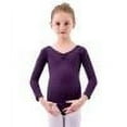 thumbnail image 1 of Wancir Long Sleeve Leotards for Girls Velvet Ballet Gymnastics Dancewear Bodysuit Outfit, 1 of 4