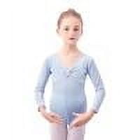 Wancir Long Sleeve Leotards for Girls Velvet Ballet Gymnastics Dancewear Bodysuit Outfit