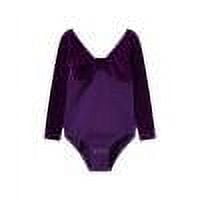 Wancir Long Sleeve Leotards for Girls Velvet Ballet Gymnastics Dancewear Bodysuit Outfit