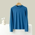 thumbnail image 1 of Wancir Long Sleeve Thermal Shirt for Women Light Fleece Tops Fall 2024 Crew Neck Casual Basic T-Shirts, 1 of 4